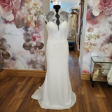 Nicole Milano Jolies collection 19495 crepe and lace gown