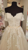 Love Letter by Ivory & Co blush designer wedding dress sample