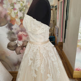 Love Letter by Ivory & Co off the shoulder designer wedding dress