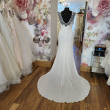 Wendy Makin Pascale UK 12 crepe and lace designer sample wedding dress sale