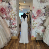 Adrianna Papell platinum slinky wedding dress sale
