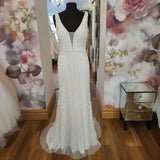 Art couture ac815 beaded slinky backless wedding dress sample