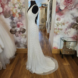 Art couture ac815 beaded slinky off the peg wedding dress sale