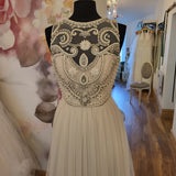 Wendy Makin Lexi UK 10 pink tulle boho wedding dress sample sale