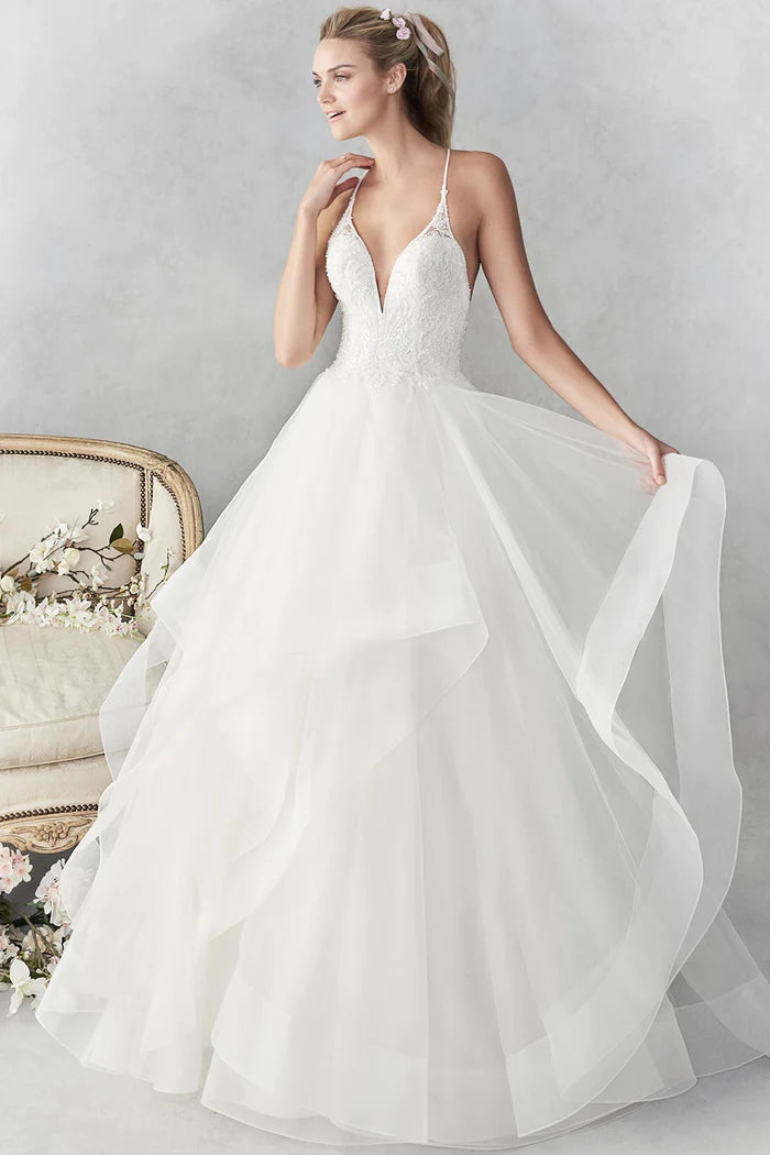 Kenneth Winston Private Label by G BE 454 UK 10/ 12 layered tulle ballgown off the peg designer wedding dress sale