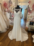Lillian West 66236 UK 12 crepe wedding dress sale Waterford