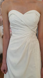 Strapless crepe wedding dress with side slit Waterford Ireland