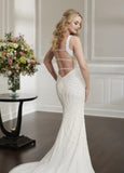 Art couture ac815 beaded art deco slinky wedding dress