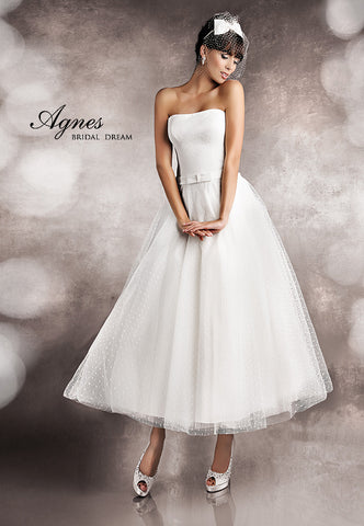 Agnes bridal dream 11358 tea length designer sample sale wedding dress buy online Rosemantique