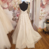 Ellis Bridals UK 14-16 tulle floral embroidered gown off the peg bridalwear
