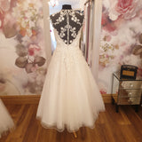 Justin Alexander 3875 tea length vintage style bridal gown buy off the peg