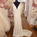 David Fielden satin backed crepe slinky wedding dress Rosemantique Waterford