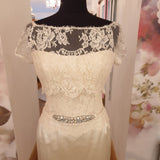 Alan Hannah Honour designer silk and lace wedding dress