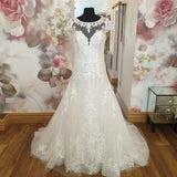 Ronald Joyce Clelia UK 16 designer wedding dress in stock Ireland