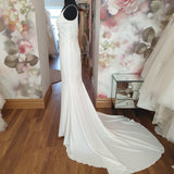 San Patrick Mariotte crepe wedding dress off the peg Ireland