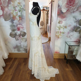 Claire Pettibone Dakota champagne and ivory wedding dress size UK 8