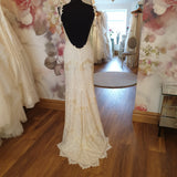 Claire Pettibone Dakota champagne and ivory wedding dress size UK 8