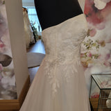 White One Kehlani UK 16 designer sample sale wedding dress