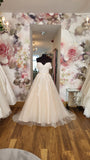 Love Letter by Ivory & Co blush tulle off the shoulder wedding dress