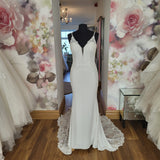 Kenneth Winston 1843 crepe designer wedding dress sample sale off the peg Ireland