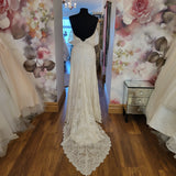 Stephanie Allin Sorrento lace boho sample wedding dress size UK 12