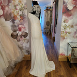Stephanie Allin Cora sample peplum lace wedding dress size UK 12