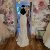 Stephanie Allin Cora sample peplum lace wedding dress size UK 12