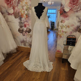 David Fielden Grecian Goddess chiffon wedding dress UK 10