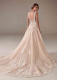 Pronovias Franca sample UK 12 beaded lace dress detachable train