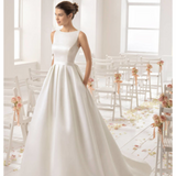 Boat neck wedding dress by Aire Barcelona Bolina UK 16