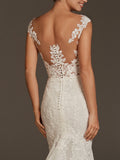 Pronovias Despina UK 12 lace illusion wedding dress buy online Ireland