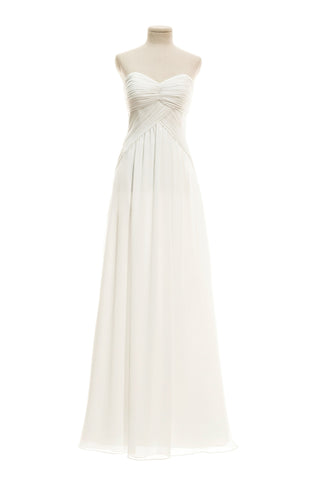 LM bridal style dawson white sweetheart chiffon wedding dress sample size6 uk