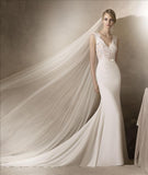 La Sposa Haldisa IUK 10 crepe and lace designer wedding dress off the peg Ireland 