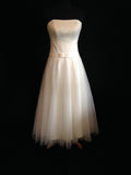 Agnes bridal dream 11358 tea length designer sample sale wedding dress buy online Rosemantique