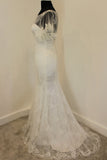 benjamin roberts 2620 lace fluted sleeve wedding dress
