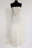 Jenny Packham designer silk tulle with beading sample sale wedding dress 
