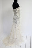 Jenny Packham designer silk tulle with beading sample sale wedding dress 