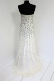 Jenny Packham designer silk tulle with beading sample sale wedding dress 