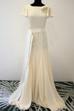 Belle and Bunty The Willow sample designer wedding dress silk fluttering sleeves UK12