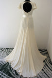 Belle and Bunty The Willow sample designer wedding dress silk fluttering sleeves UK12