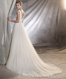 pronovias odona designer sample sale wedding dress buy online rosemantique size 12 UK