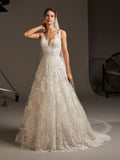 Pronovias Orion size 16 lace A line wedding dress Rosemantique