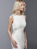 Sottero & Midgley 'Noah' designer crepe wedding dress sample sale