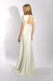 Belle and Bunty The Willow sample designer wedding dress silk fluttering sleeves UK12