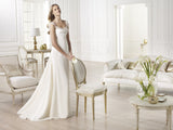 Pronovias Yeidis UK 12 crepe designer wedding dress off the peg Ireland