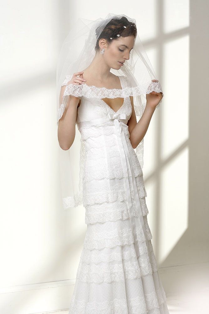 Martina Liana 1110 A Line Lace Sample Wedding Dress - Blush Boutique