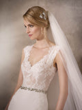 La Sposa Haldisa UK 10 lace and crepe wedding dress buy online