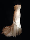 Garamaj style 'Bronze' silk strapless ivory gown size 10 buy online rosemantique