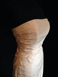 Garamaj style 'Bronze' silk strapless ivory gown size 10 buy online rosemantique