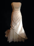 Garamaj style 'Bronze' silk strapless ivory gown size 10 buy online rosemantique